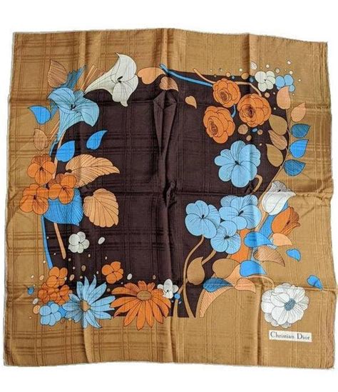 christian dior scarf vintage|christian dior silk scarf hibiscus.